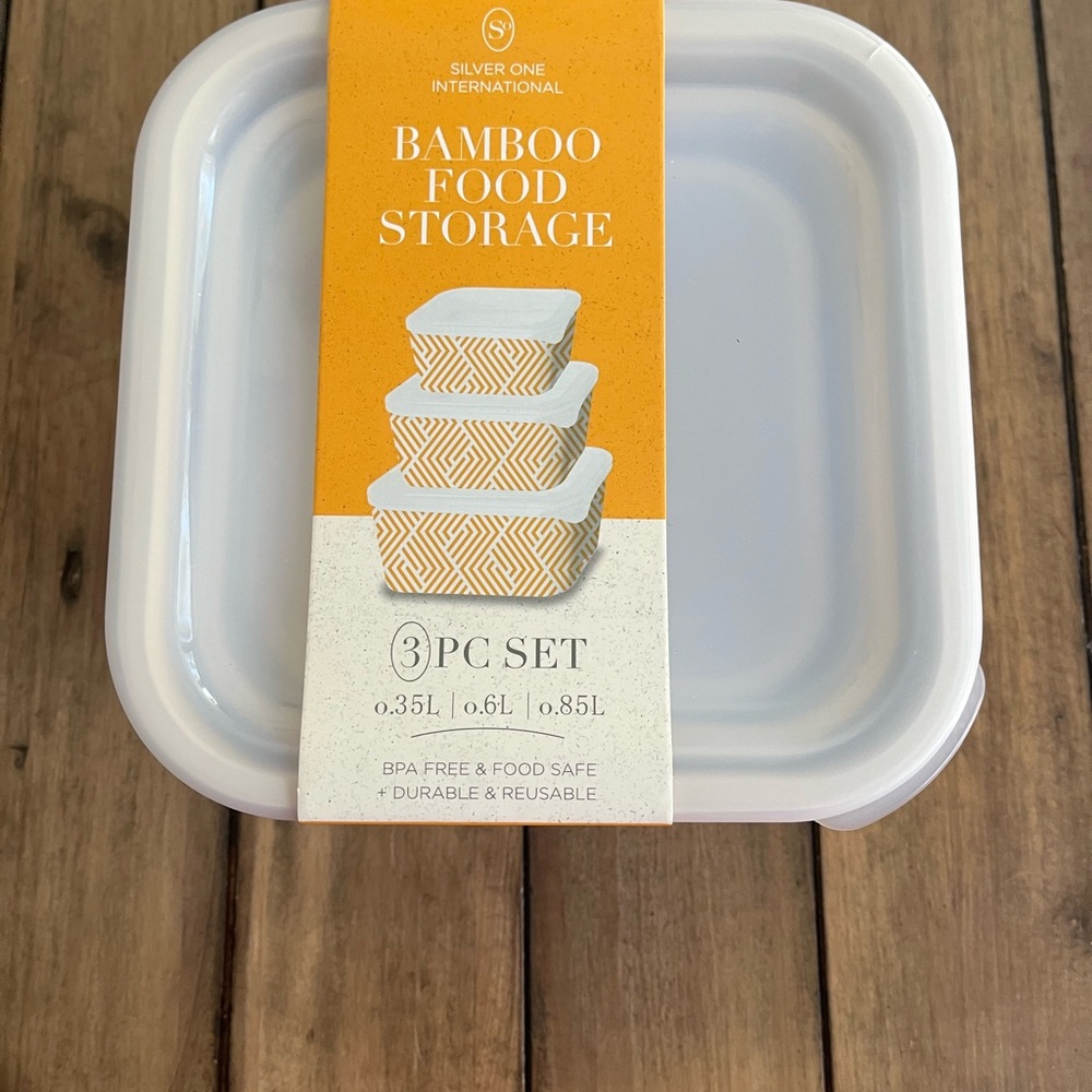 3 piece Bamboo Storage Set-BPA and Food Safe